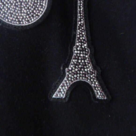 NWT Karl Lagerfeld Paris Pin Sweatshirt Women's Black Fleece, Size M - Picture 8 of 13